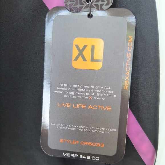 RBX Black & Pink Athletic Drawstring Shorts Lightweight Performance XL NWT - Picture 3 of 15